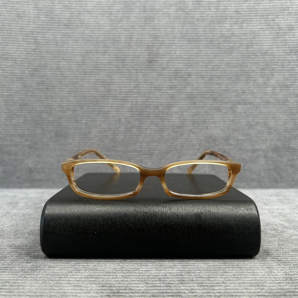 it Eyewear Brown Woodgrain Rectangular Y2k Eyeglass Frames Style 52-14 135 BRN